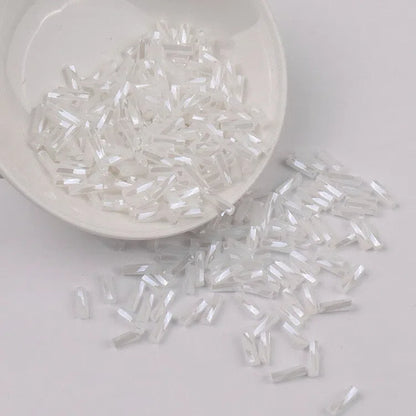 Plating Metallic Color Twisted Bugle Glass Beads 6mm 2500pcs 12