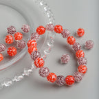 11mm Spiral Pattern Glass Round Beads 10pcs 3