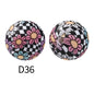 15mm Silicone Beads Rhombus Printed Design 50pcs 46