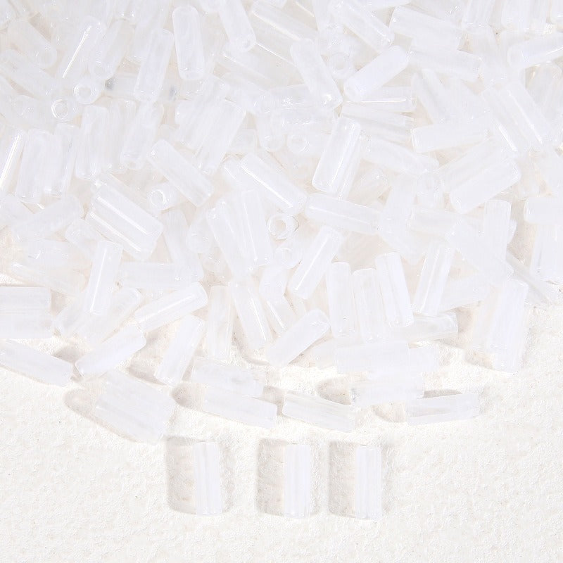 Dual-Color Tube Acrylic Beads 18x7mm Glossy Swirls 200pcs 22