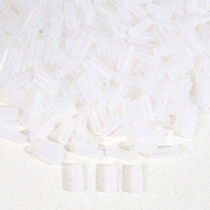 Dual-Color Tube Acrylic Beads 18x7mm Glossy Swirls 200pcs 22