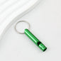 Outdoor Survival Whistle Keychain Aluminum Alloy Lightweight Durable - green