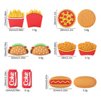 Silicone 3D Focal Beads Fast Food Chicken Nuggets French Fries Taco Pizza 20pcs 13
