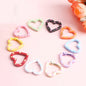 Metal Painted Dotted Heart Trigger Spring Keyrings 25mm 10pcs 2
