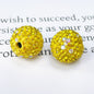 Colored Clay Ball Rhinestone Beads 16mm Glass Glaze 20pcs 17