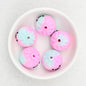 Colorful 3D Glittered Silicone Steamed Stuffed Bun Focal Beads 20pcs 14