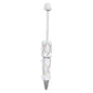 Beadable Pen with Rhinestone Pearl Chain Multicolor Rotating 5 Pcs 19