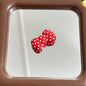 Houndstooth Pattern Bow Acrylic Beads 25mm Glossy Mixed 10pcs 3