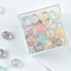 Resin Octagonal Faceted Candy Heart Beads 10mm Sparkling 100pcs 4