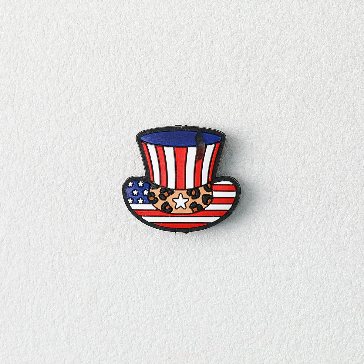 US Independence Day Gentleman Hat Silicone Focal Beads 20pcs