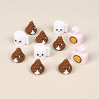 Silicone 3D Focal Beads Tissue Poop Smiling Face Detail
