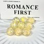 Summer Inspired 16mm Resin Round Beads with Sparkling Sequins 10pcs 8