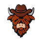 Silicone Focal Beads Highland Cattle Wearing Police Hat Crown 20pcs 21