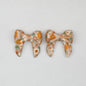 3D Printed Bow Shape Silicone Beads Colorful Pattern 10pcs 17