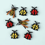 Silicone 3D Focal Beads Ladybug Wasp Insect Detailed Wings and Antennae 20pcs 2