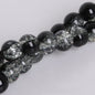 Crackle Round Glass Beads 8mm Glossy Fractured Texture Mixed Colors 50pcs 14