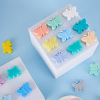 Silicone Focal Beads Butterfly Embossed Wings 20pcs 3