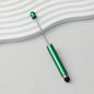 Beadable Stylus Pen Plastic Multi Color 3 in 1 Function - green
