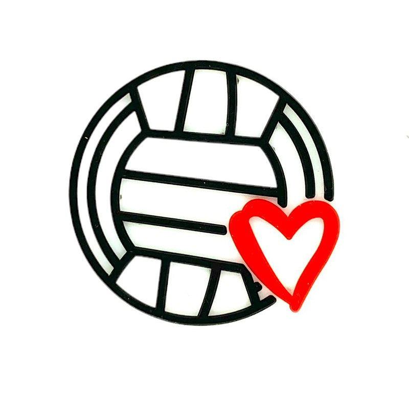 Silicone Focal Beads Balls Basketball Baseball Volleyball Rugby Heart 20pcs 3