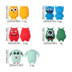 Silicone 3D Focal Beads Little Monster Bright Eyes Quirky Expressions 20pcs 18