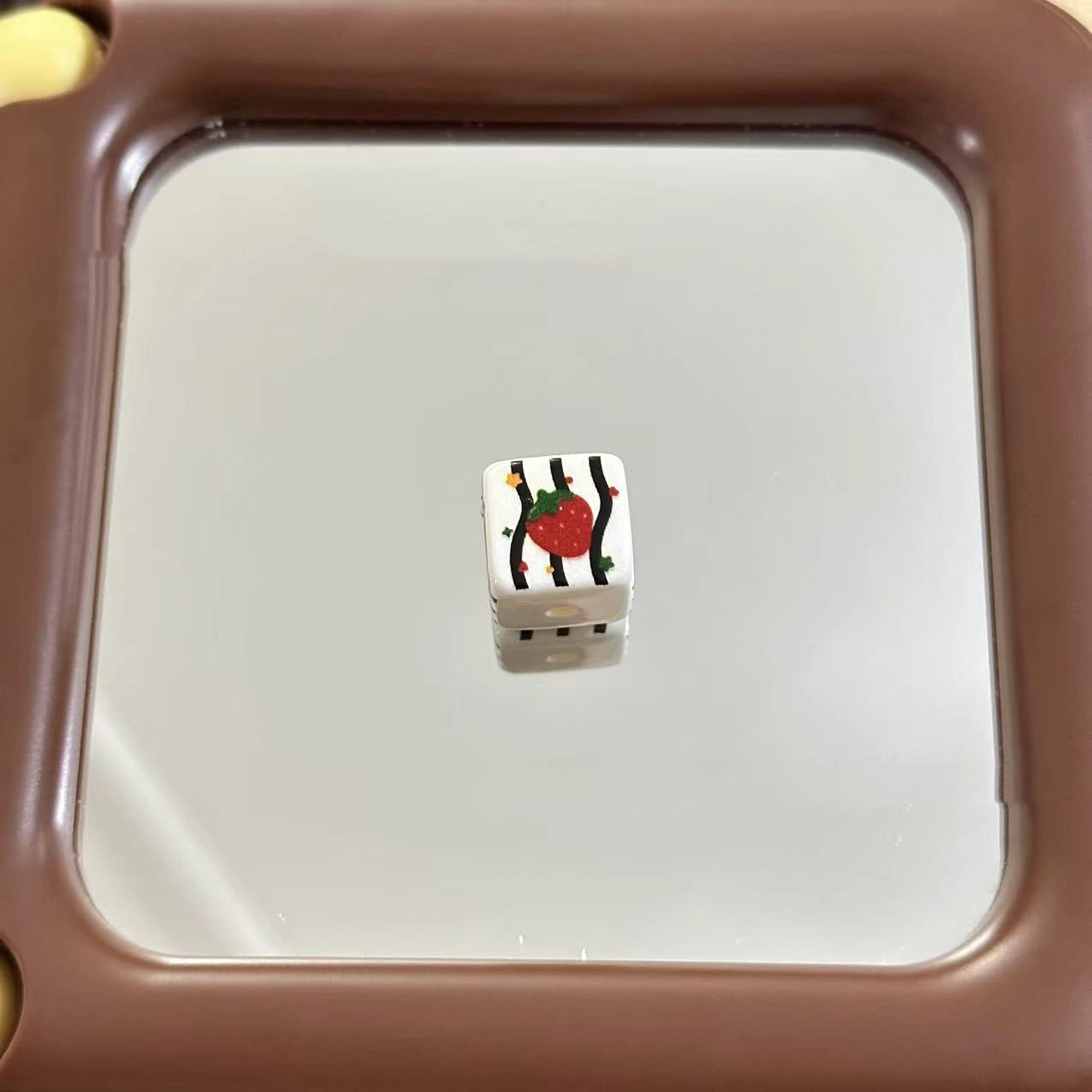 Striped Kitten Square Acrylic Beads 14mm Playful Designs 10pcs 2