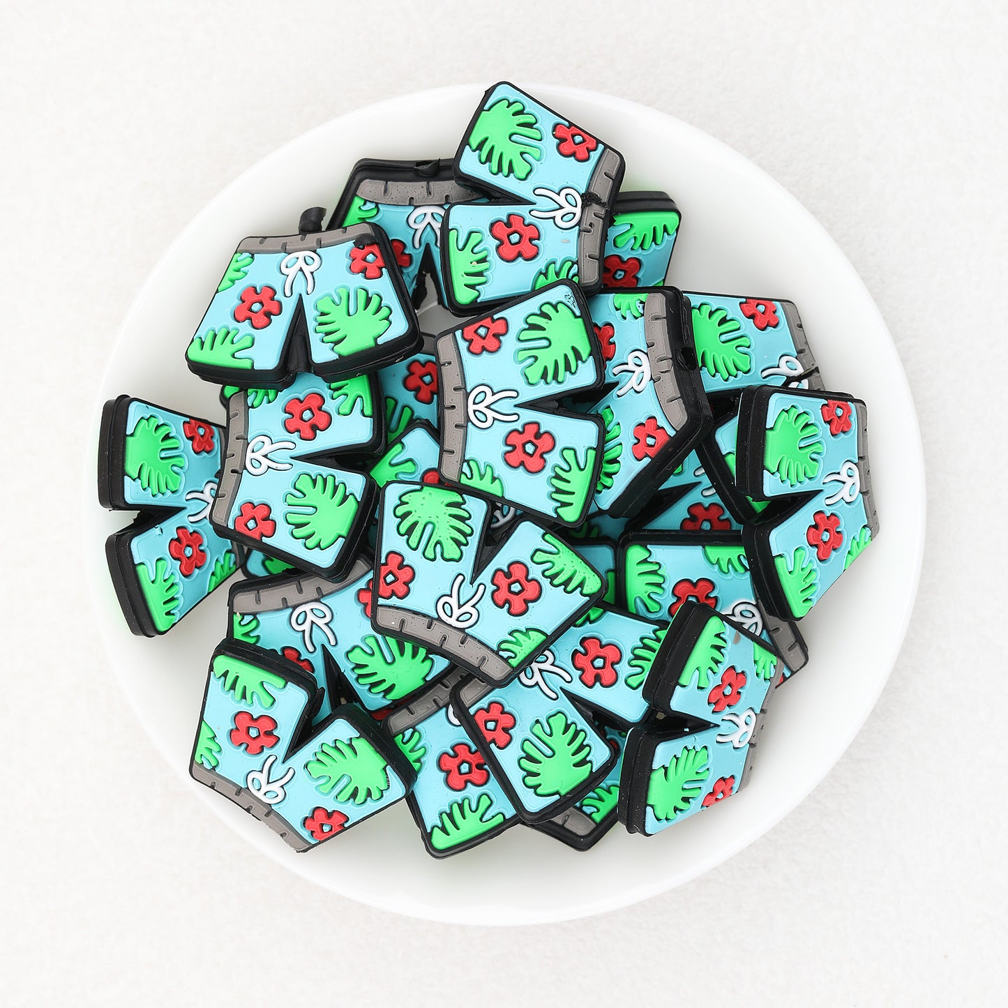 Summer Style Silicone Focal Beads Beach Shorts Design 20pcs 4