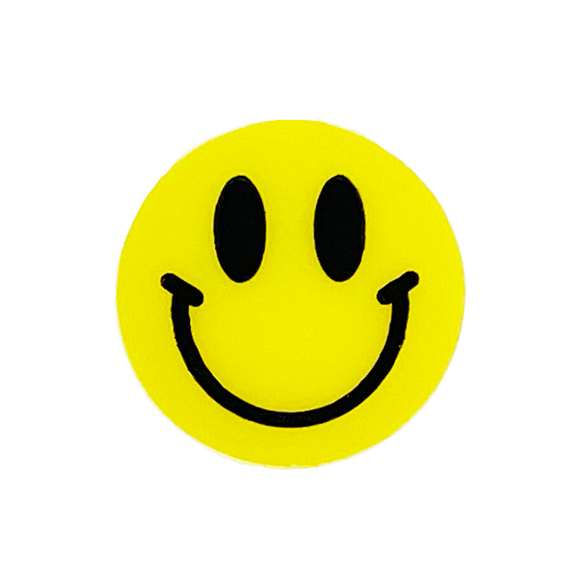 Silicone Focal Beads Smiling Face Bold Eyes Wide Smile 20pcs 6