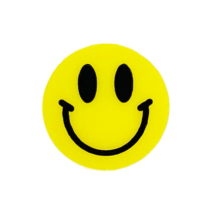 Silicone Focal Beads Smiling Face Bold Eyes Wide Smile 20pcs 6