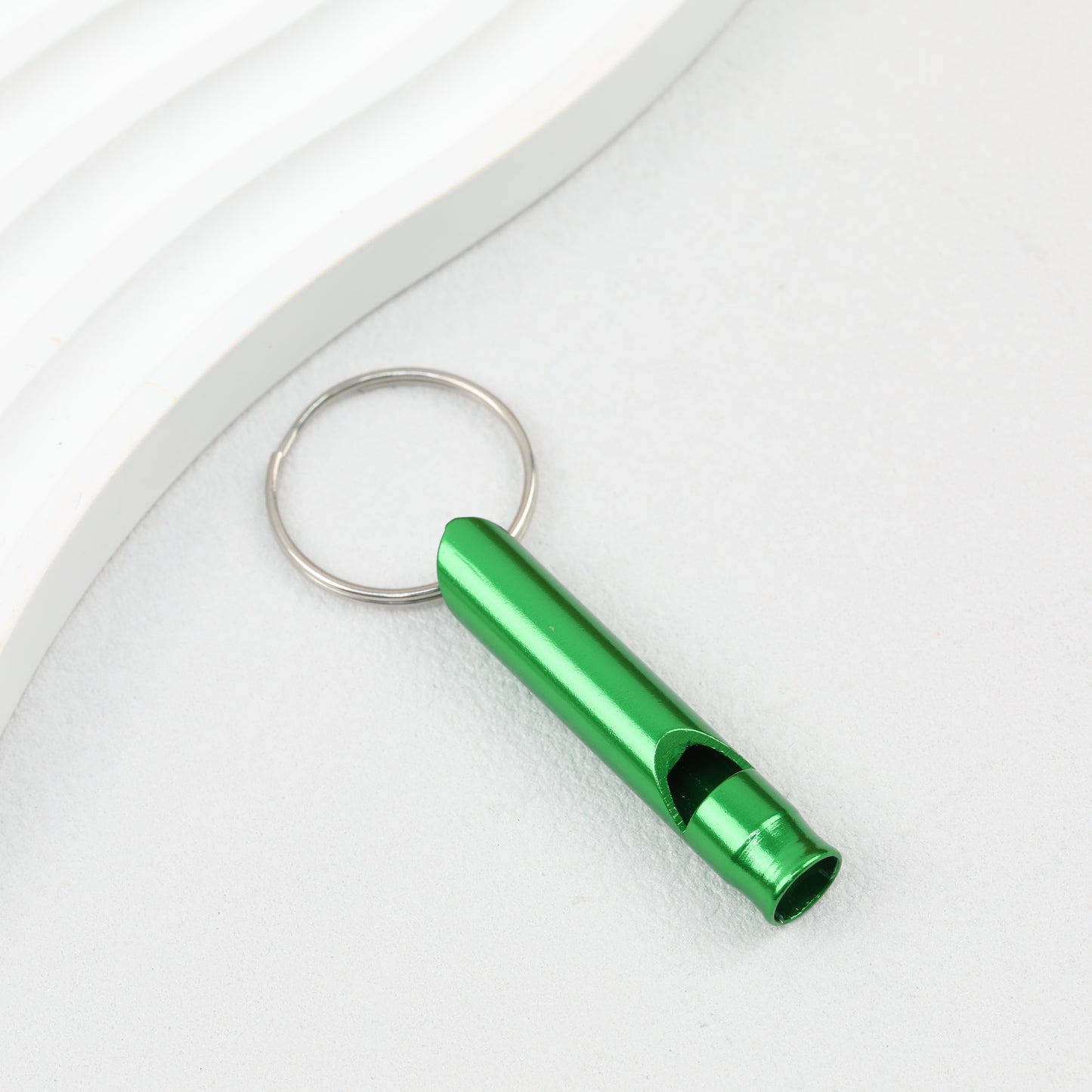 Outdoor Survival Whistle Keychain Aluminum Alloy Lightweight Durable