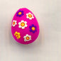 Silicone 3D Focal Beads Easter Egg Four Color Floral Accents 4
