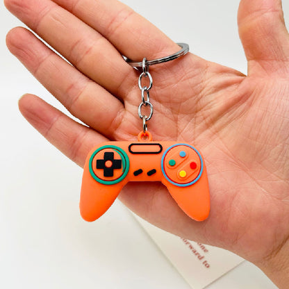 PVC Game Controller Keychain Creative Colorful Matte Finish 9