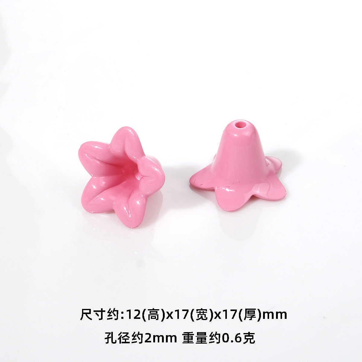 Bellflower Shaped Acrylic Beads 12x17x17mm and 21x28x28mm 50pcs 11