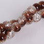 Crackle Round Glass Beads 8mm Glossy Fractured Texture Mixed Colors 50pcs 7