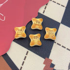 Painted Cookie Shape Acrylic Beads 19mm Crayon Shin Cha Figures 10pcs