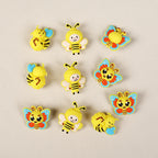Silicone 3D Focal Beads Bee Butterfly Cheerful Faces Vibrant Colors 4