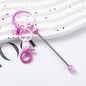 Beadable Gradient Color DIY Metal Keychain