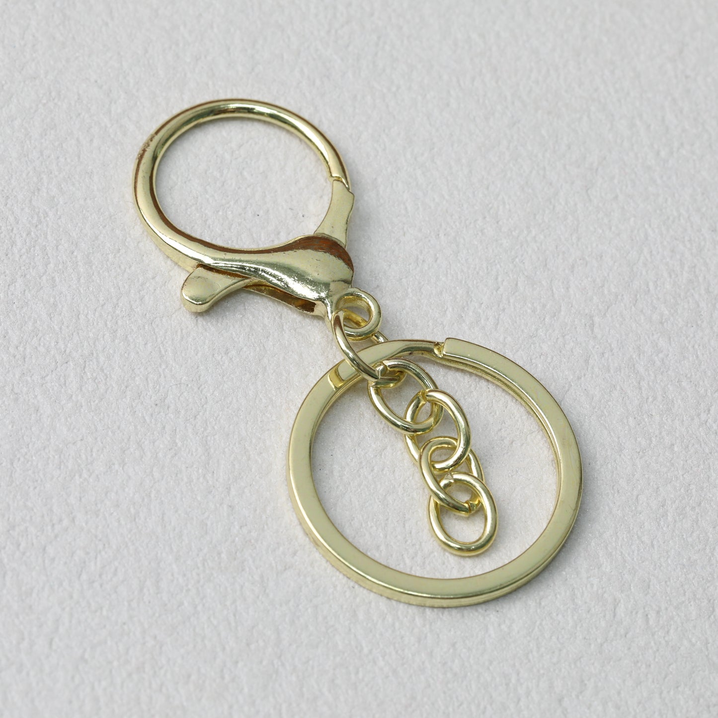 Zinc Alloy Lobster Clasp Keychain Hardware with Split Ring