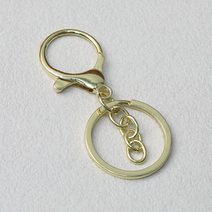Zinc Alloy Lobster Clasp Keychain Hardware with Split Ring