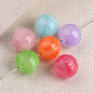 Transparent Fireworks Pattern Acrylic Beads 15mm Colorful 50pcs