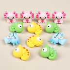 Silicone 3D Focal Beads Reptile Salamander Chameleon Expressive Eyes 20pcs