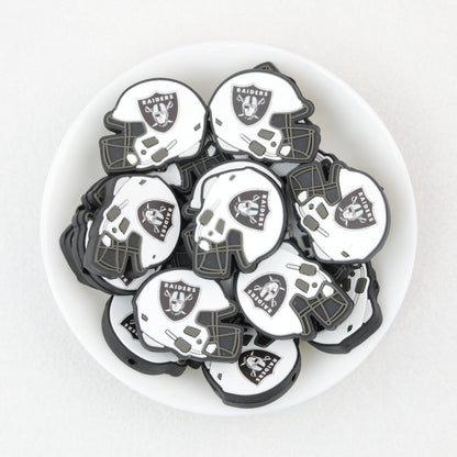 NFL Teams Silicone Focal Beads Football Helmet Design 20pcs 11
