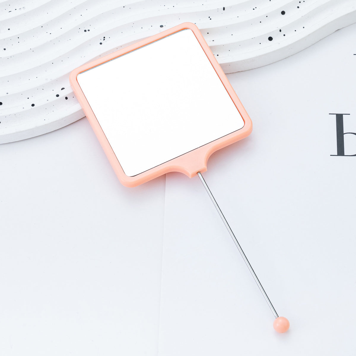 Beadable Plastic Mirrors Handheld Square