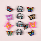 Silicone Focal Beads Butterfly Be Kind Always Purple Phrase Detail 4