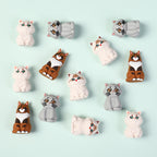 3D Cute Persian Maine Cat Silicone Focal Beads 20pcs 3