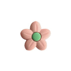 Silicone Focal Beads Flower Pastel Colors Center Dot 20pcs 6