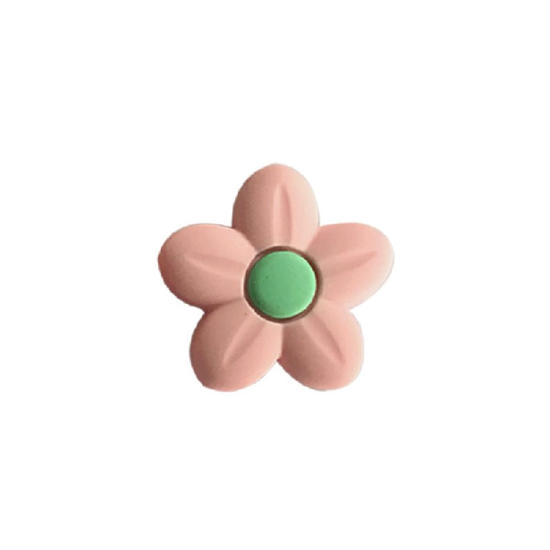 Silicone Focal Beads Flower Pastel Colors Center Dot 20pcs 6