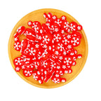 Silicone 3D Focal Beads White Snowflake Mouse Head Winter Design 2