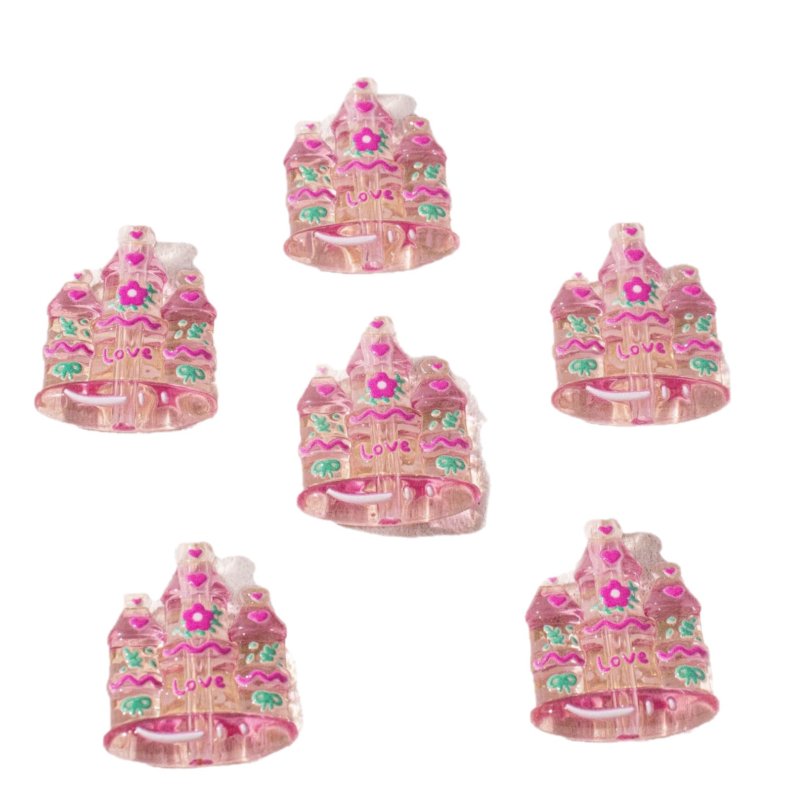 Fantasy Castle Resin Beads 24mm for Jewelry Making 20pcs 5