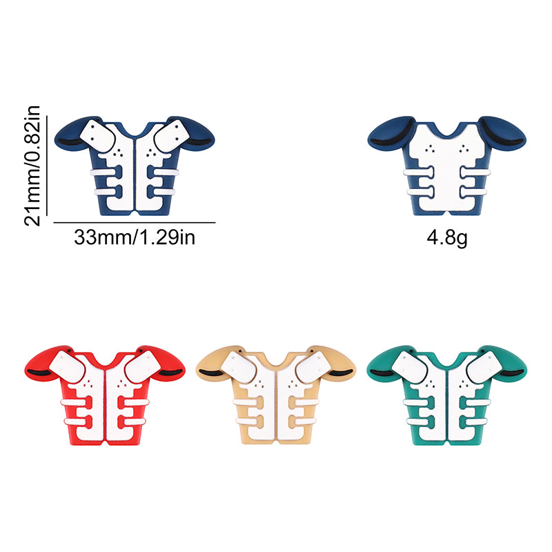 Silicone 3D Focal Beads Olive Armor Color Sporty Vibrant 20pcs 8