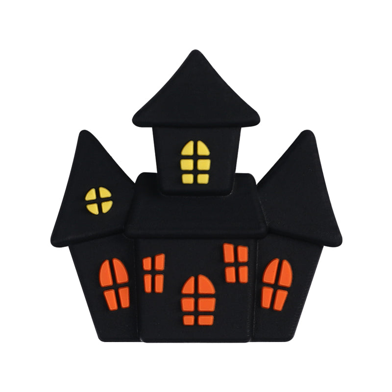 Silicone 3D Focal Beads Halloween Pumpkin Ghost Haunted House 20pcs 17